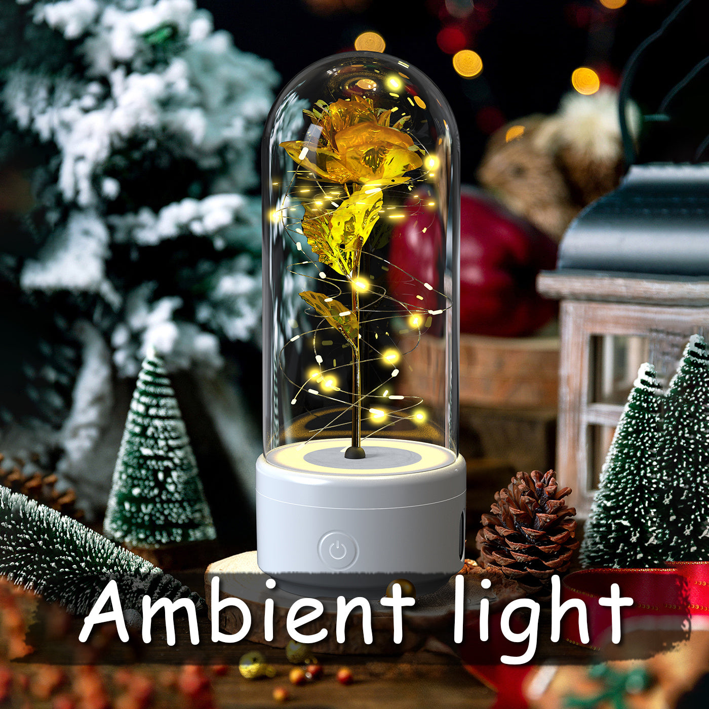 Romantic LED Strip Light with Glass Lampshade