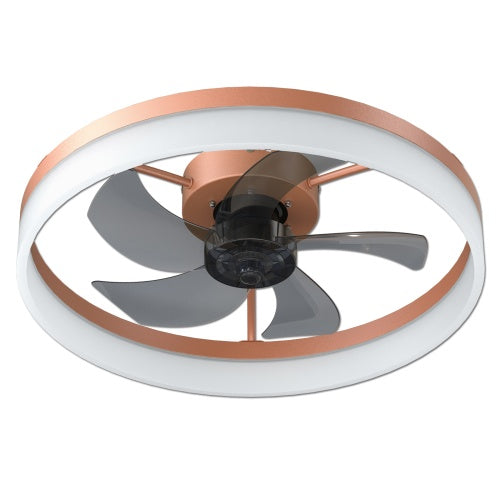 Slim Modern Ceiling Fan with Dimmable LED Light