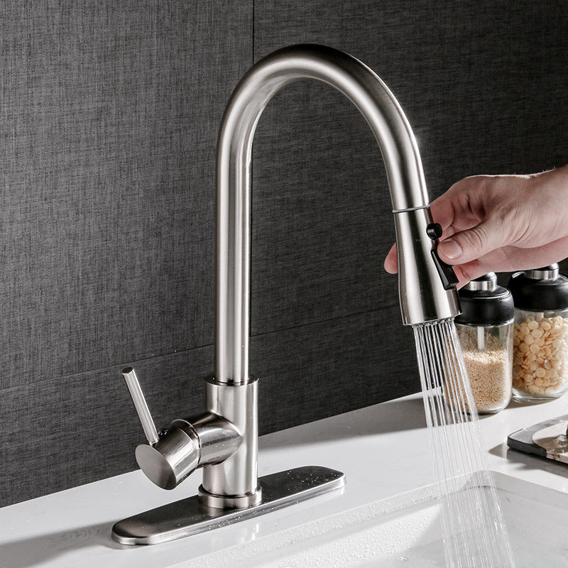 Stainless Steel Pull-Out Basin Faucet