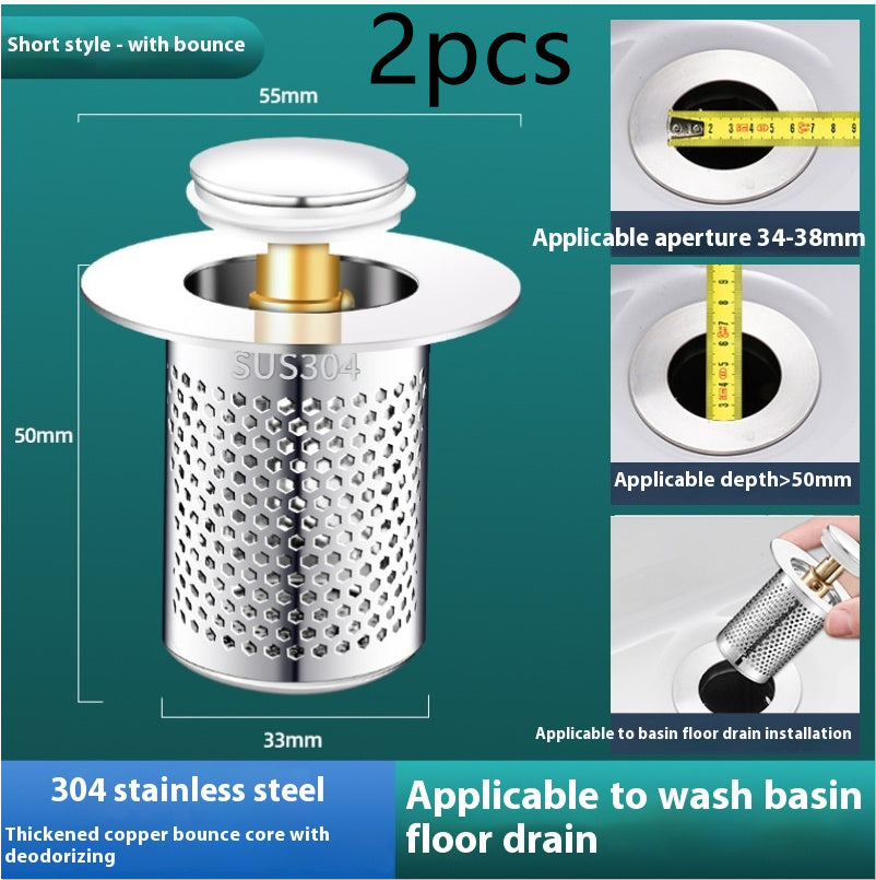 304 Stainless Steel Bounce Core Basin Drainer