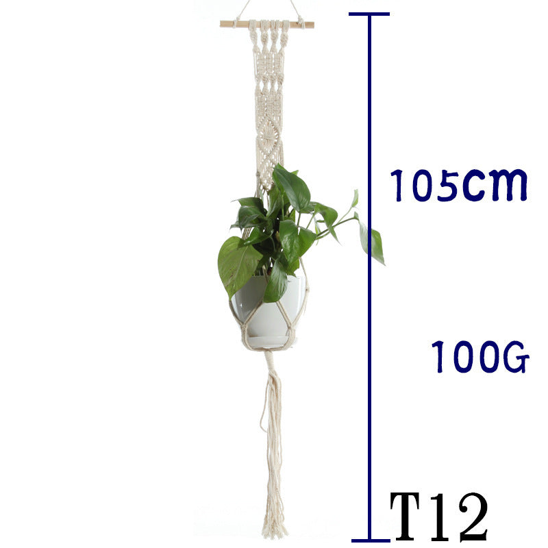 Handmade Cotton Rope Flowerpot Net Bag