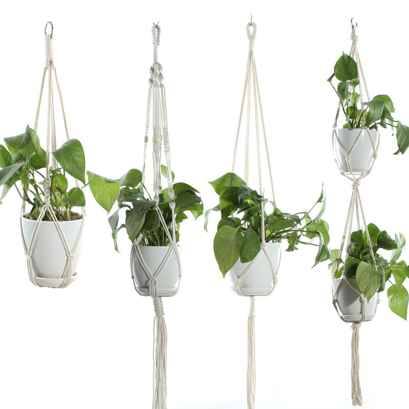 Handmade Cotton Rope Flowerpot Net Bag