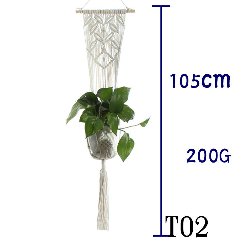 Handmade Cotton Rope Flowerpot Net Bag