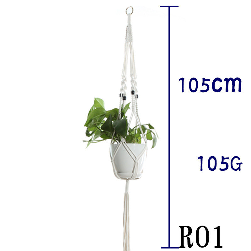 Handmade Cotton Rope Flowerpot Net Bag