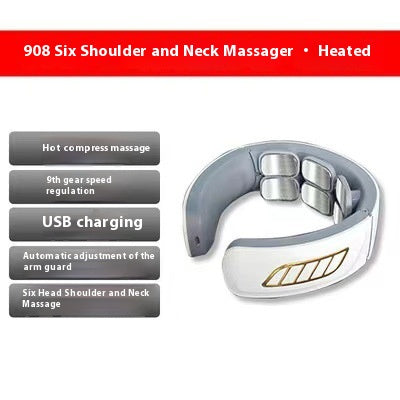 Electric Neck Massager with Heat & Multi-Technique Therapy