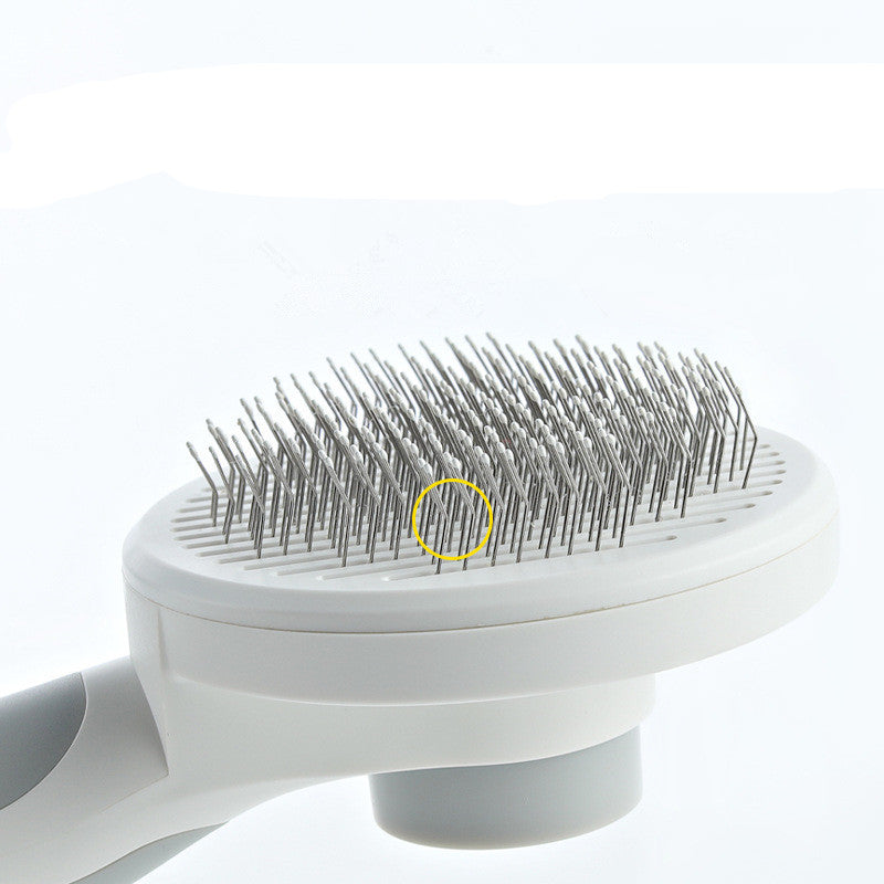 Self-Cleaning Pet Grooming Comb with 135° Stainless Steel Needles