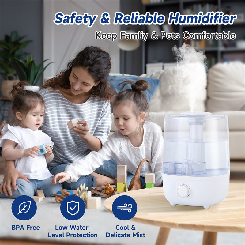 Low Water Level Protection BPA-Free 4L Mechanical Humidifier