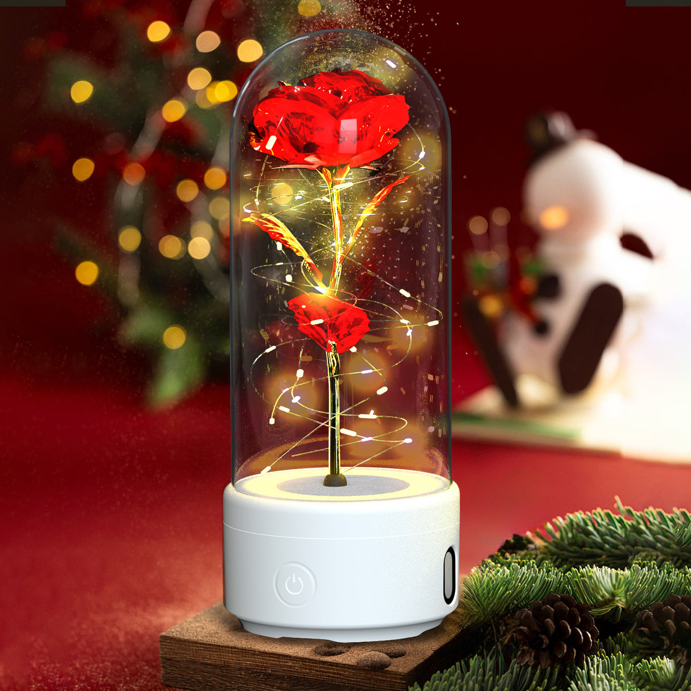 Romantic LED Strip Light with Glass Lampshade