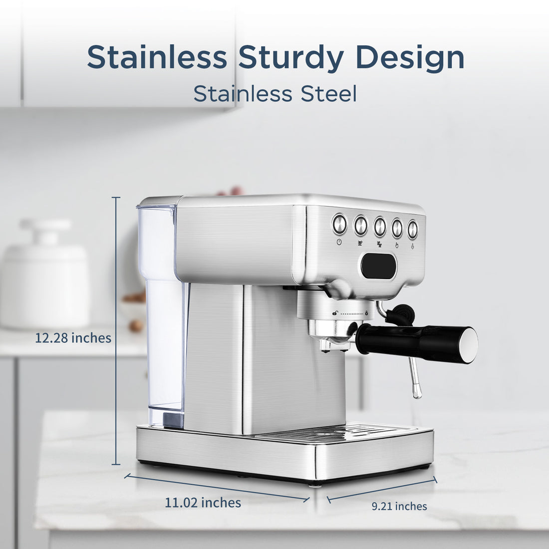 2-in-1 Espresso & Milk Frother Coffee Maker