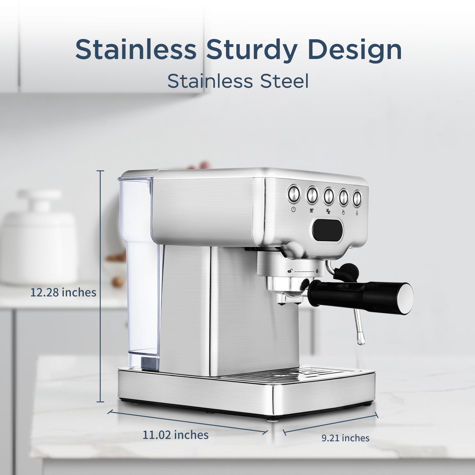 2-in-1 Espresso & Milk Frother Coffee Maker