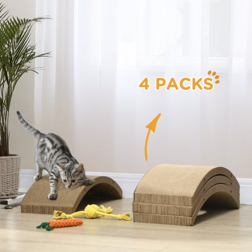 PawHut 4-Pack Cat Scratching Board