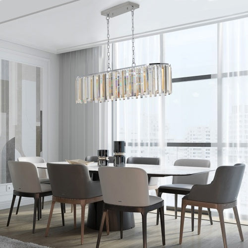 Modern Oval Crystal Chandelier