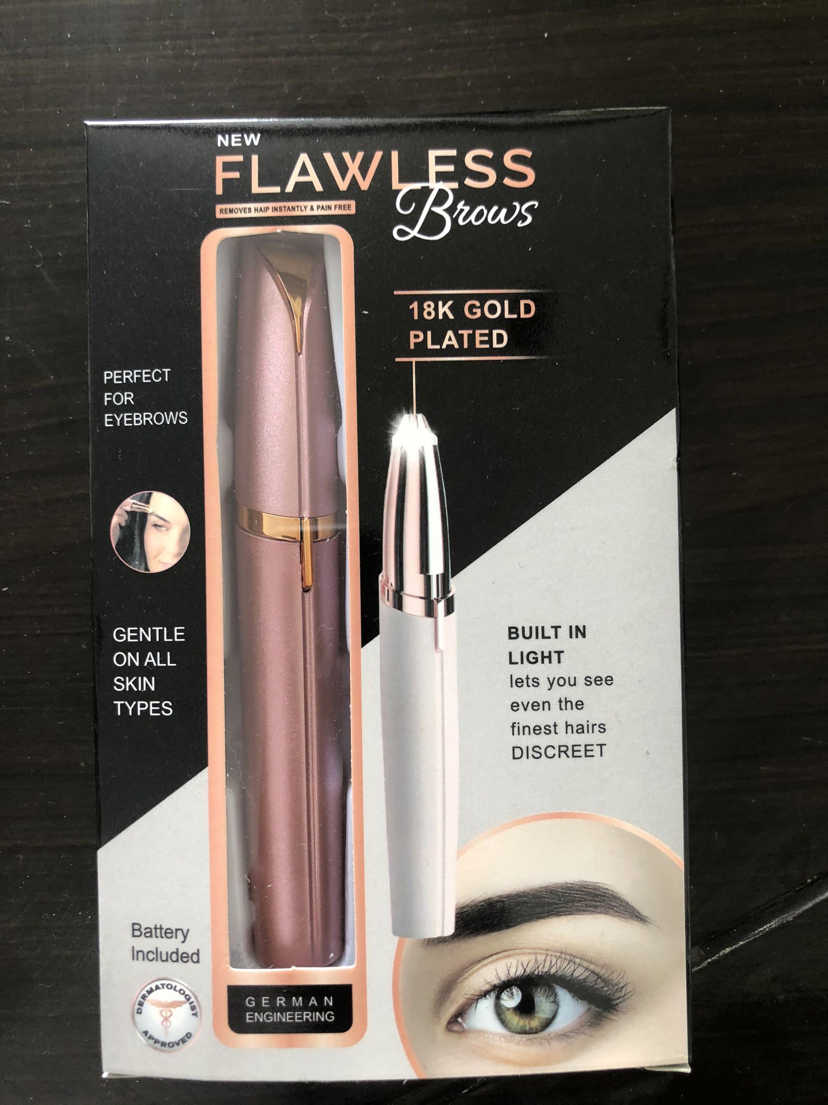 Mini Electric Eyebrow Trimmer – Painless Razor Epilator with LED Light