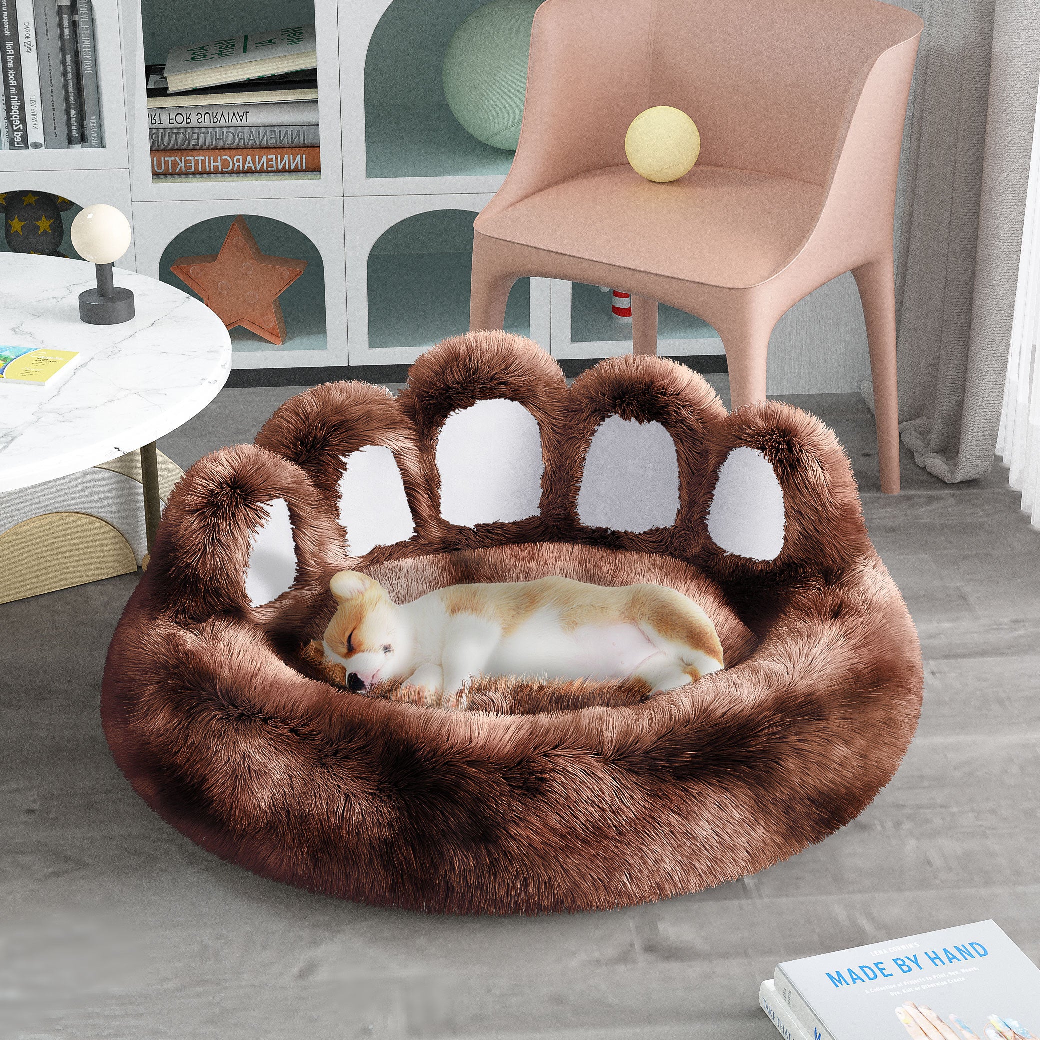 PETART Standing Bear Paw Dog Bed