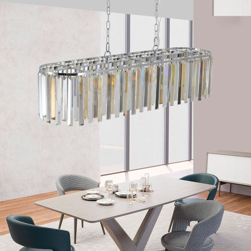 Modern Oval Crystal Chandelier