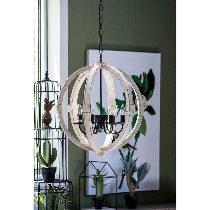 Calder 6-Light Wooden Chandelier