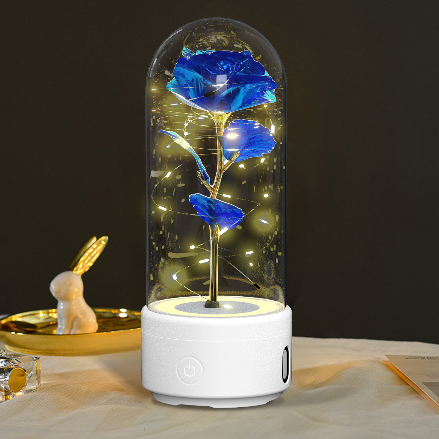 Romantic LED Strip Light with Glass Lampshade