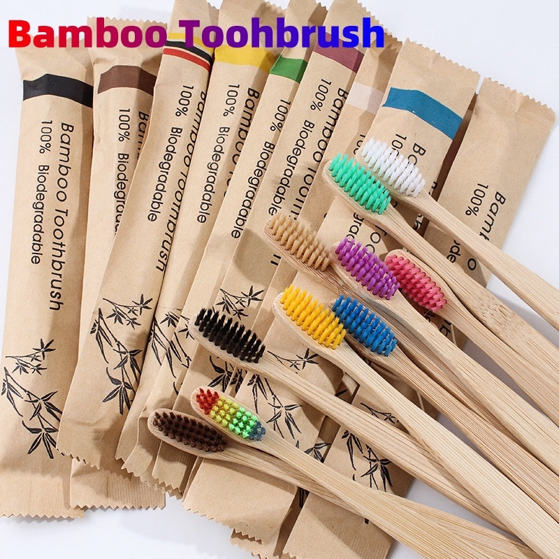 Eco-Friendly Bamboo Toothbrush Set