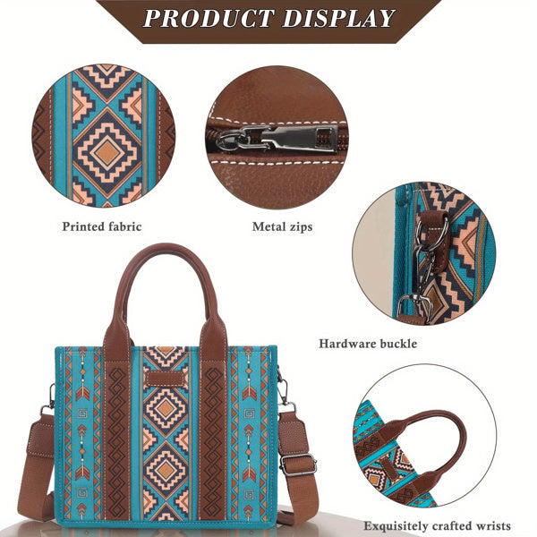 Green Nylon Diamond Lattice Women’s Bag Set
