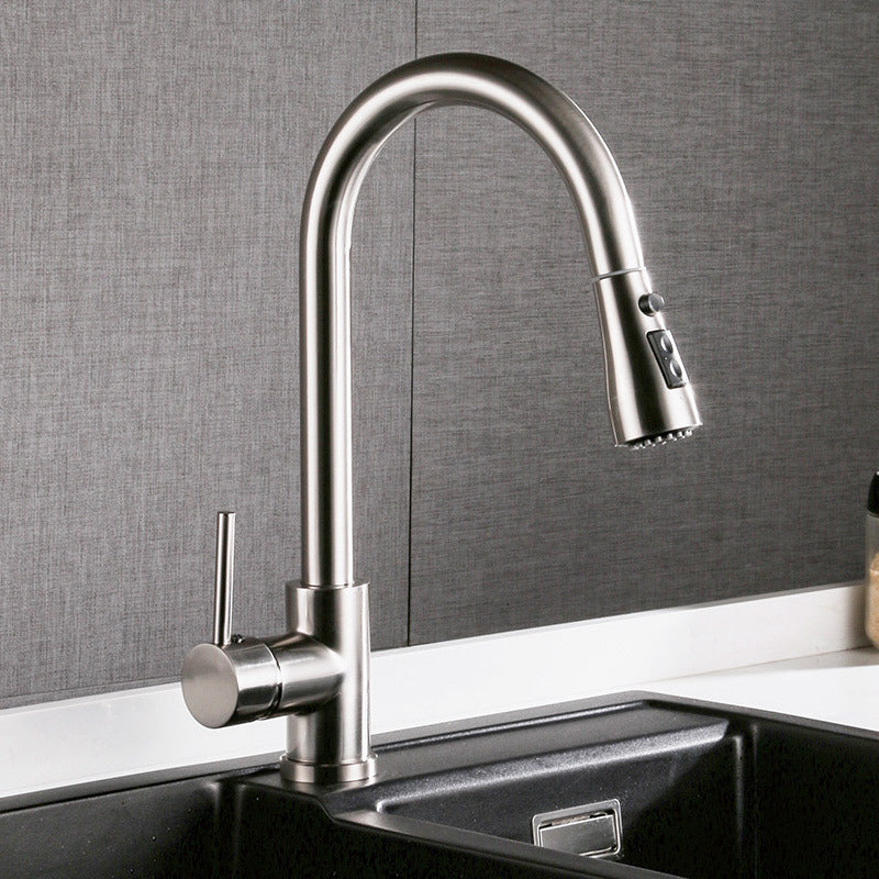 Stainless Steel Pull-Out Basin Faucet