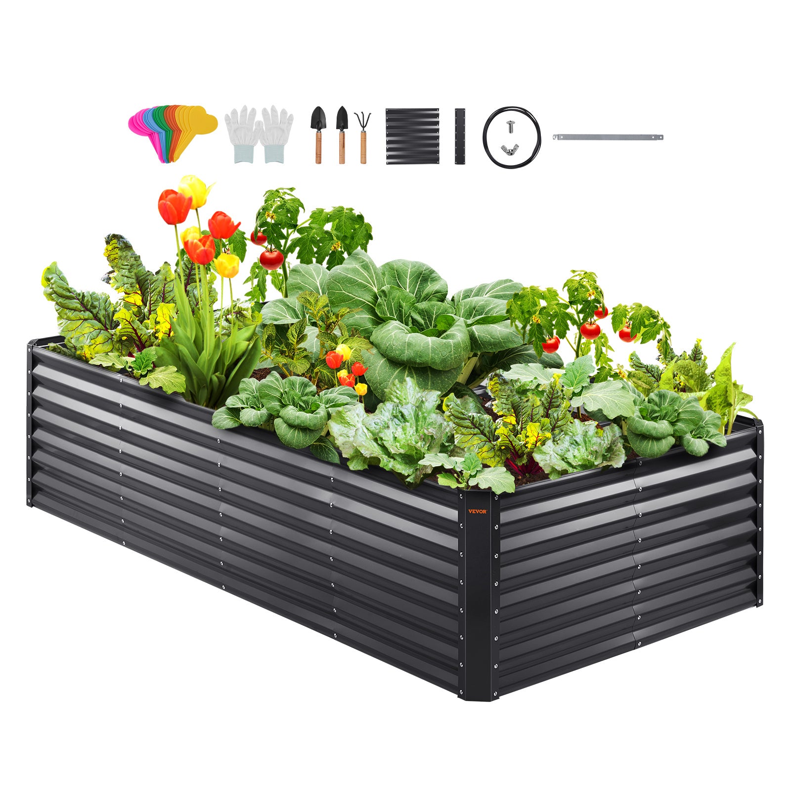VEVOR Galvanized Raised Garden Bed