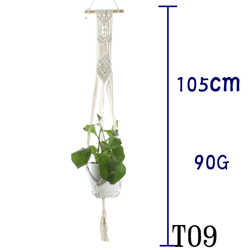 Handmade Cotton Rope Flowerpot Net Bag