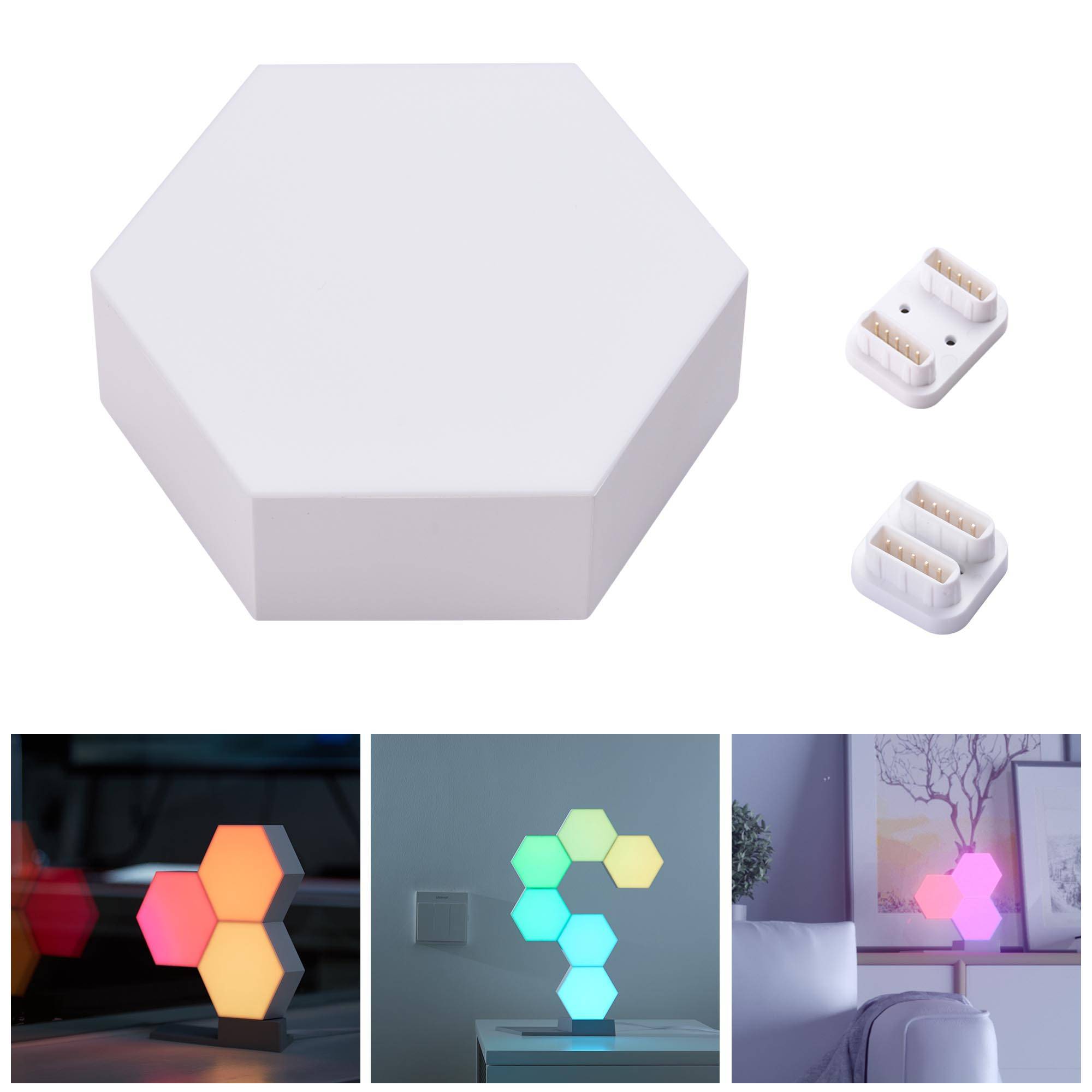 Hexagon LED Smart Light – Colorful Modular Illumination