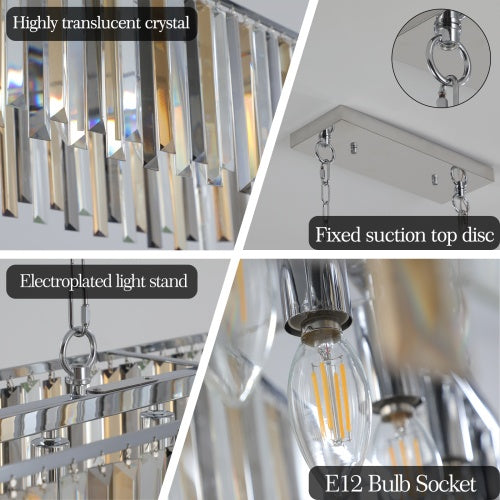 Modern Oval Crystal Chandelier