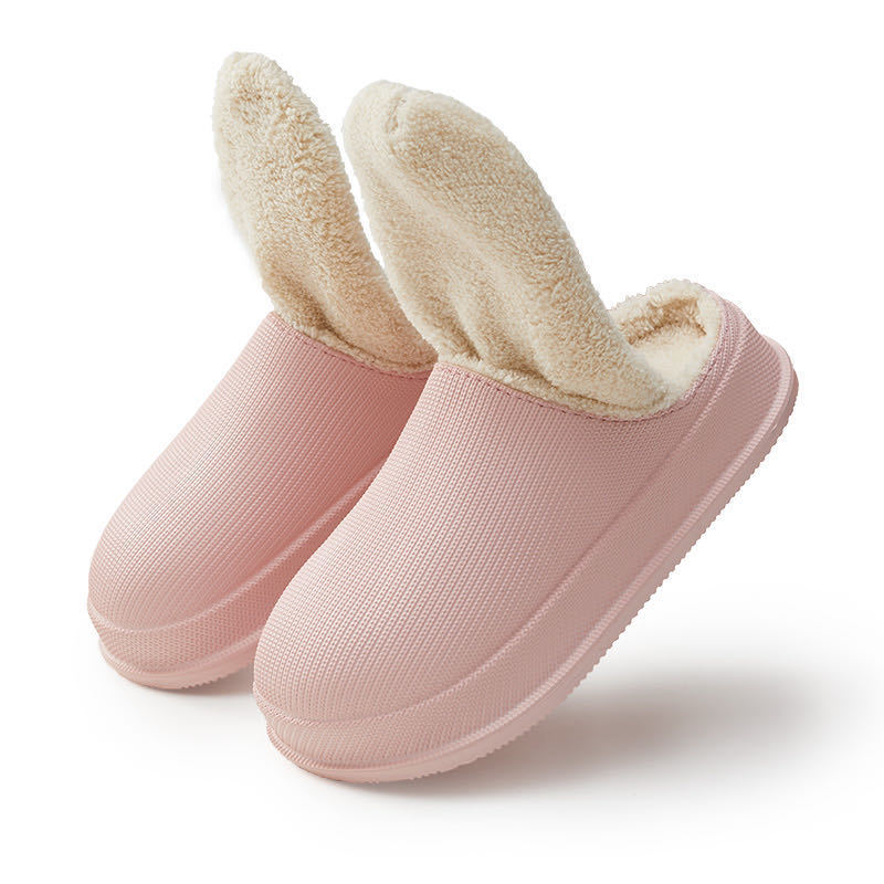 Couple Waterproof Non-slip Warm Home Cotton Slippers