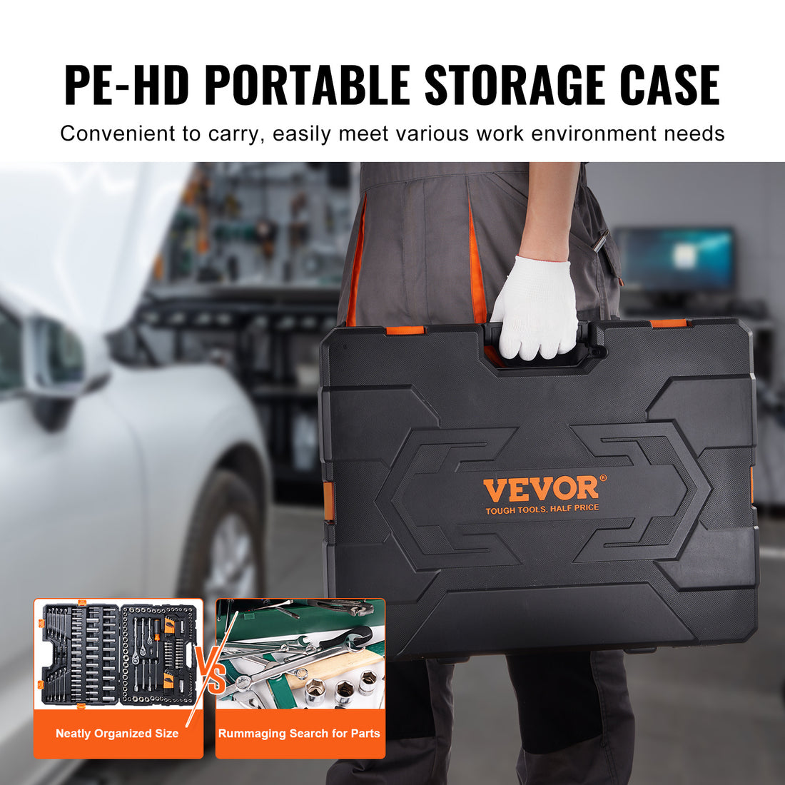 VEVOR 205-Piece Mechanics Tool & Socket Set