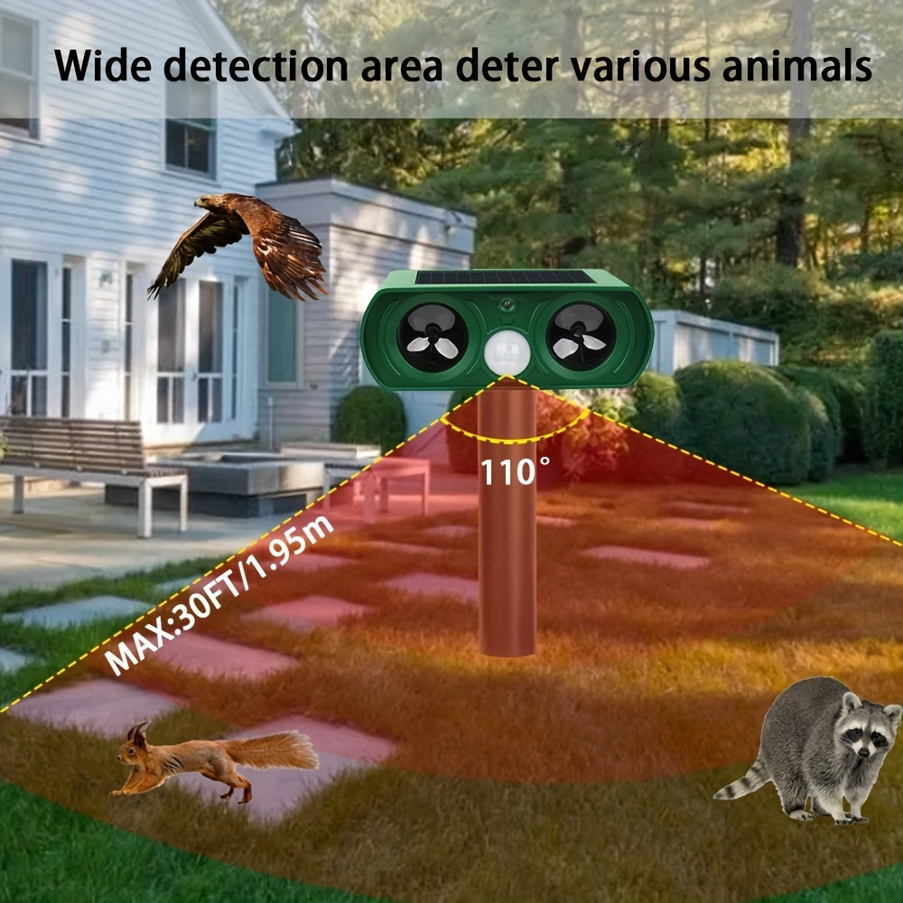 Ultrasonic Animal Repeller – Solar-Powered Pest Deterrent