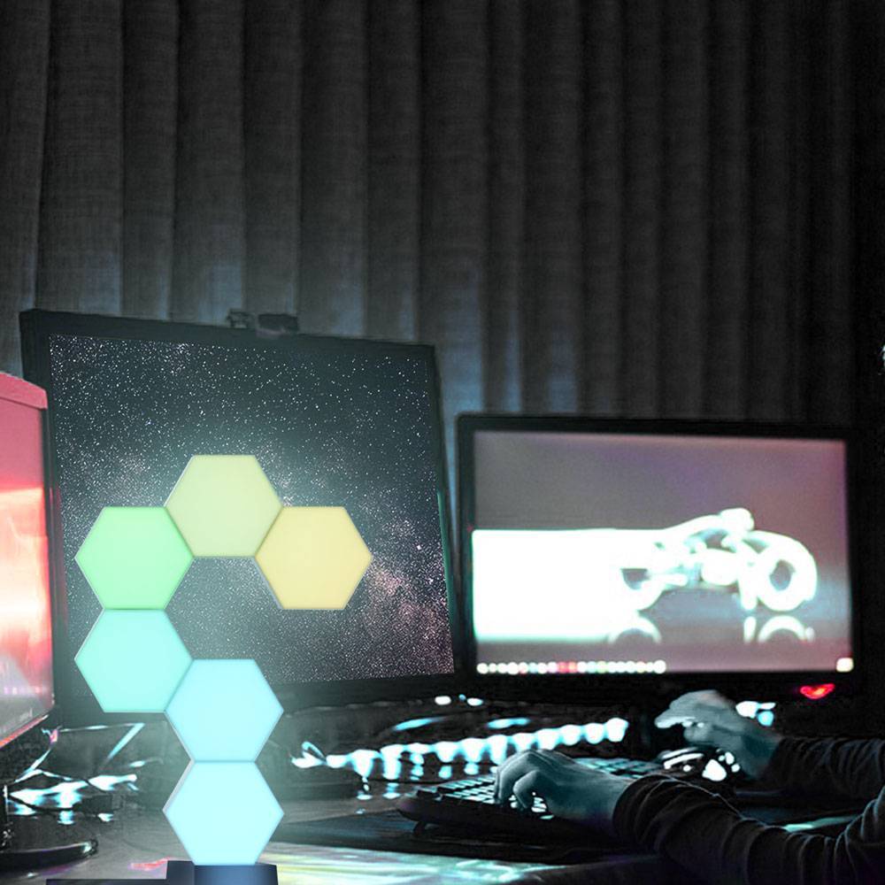 Hexagon LED Smart Light – Colorful Modular Illumination