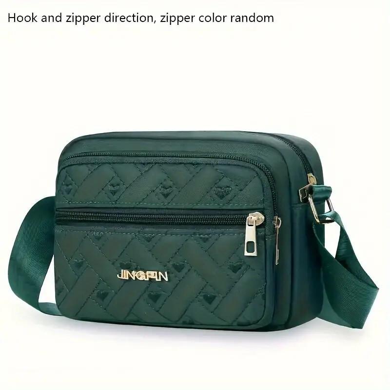 Oxford Cloth Multi-Layer Crossbody Bag