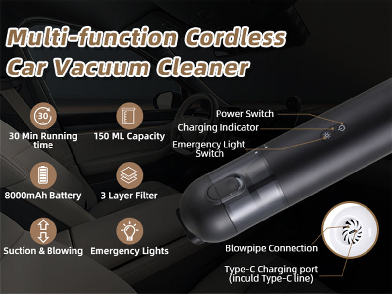 Shell Multifunctional Car Vacuum Cleaner