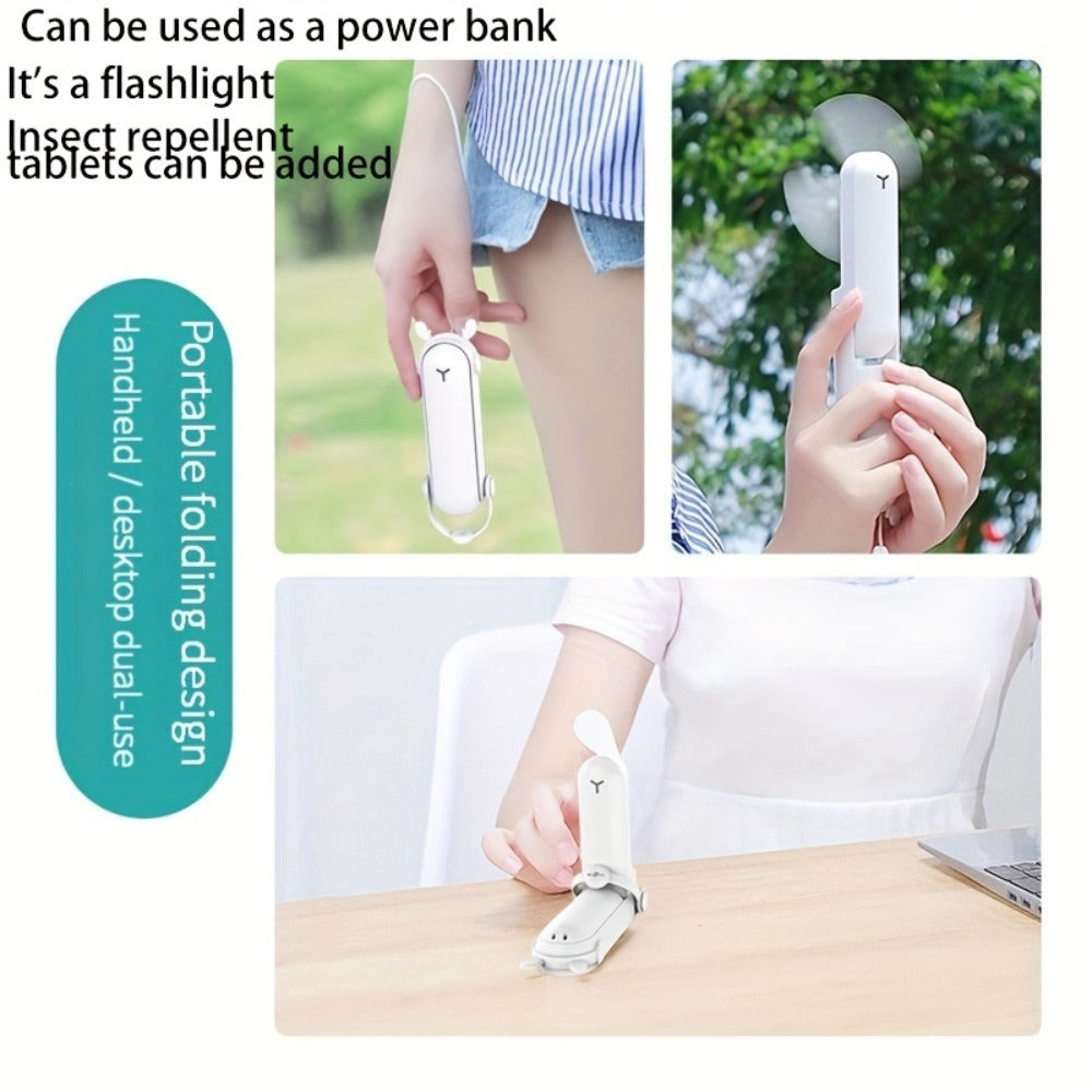 3-in-1 Portable Folding Handheld Fan
