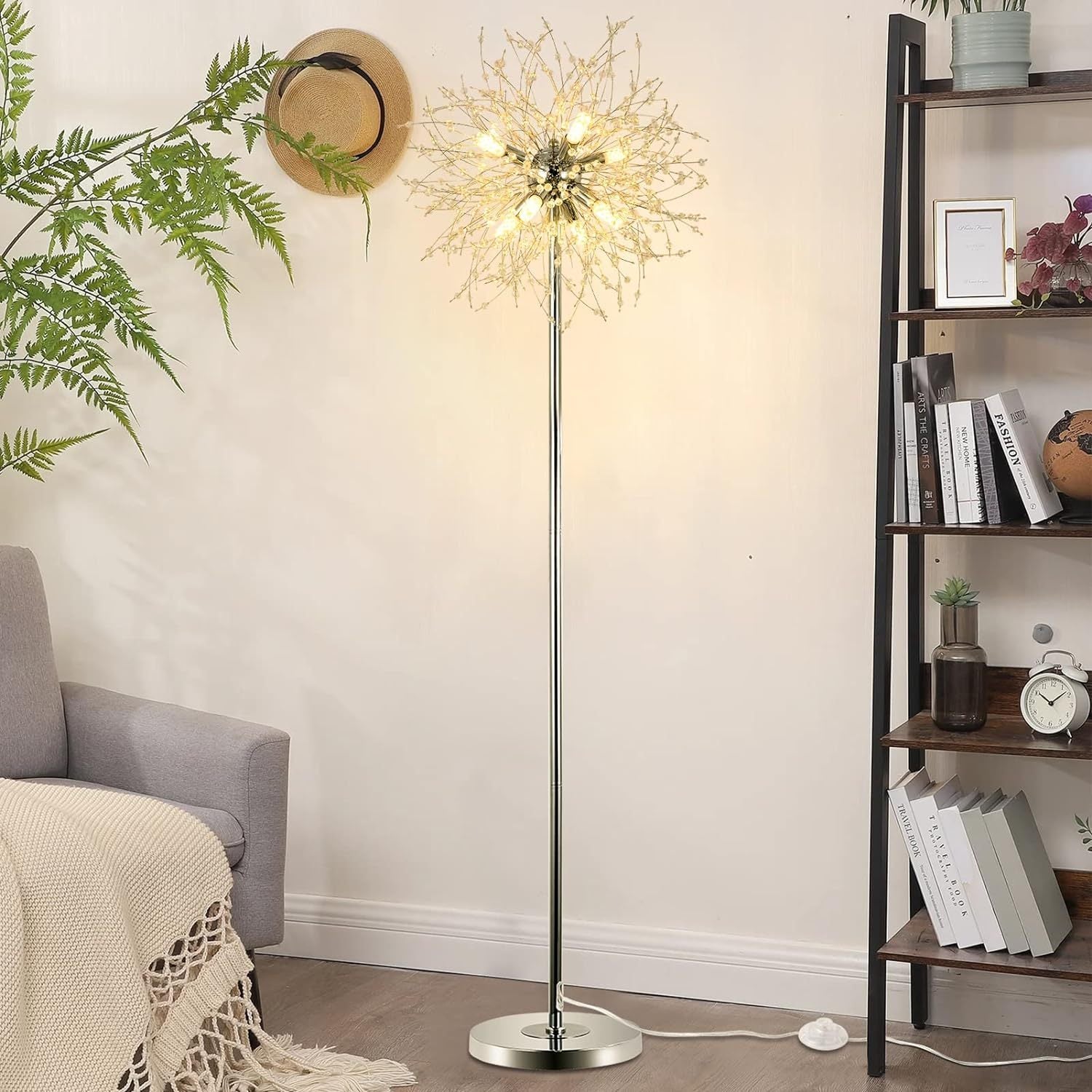 Elegant Crystal Floor Lamp