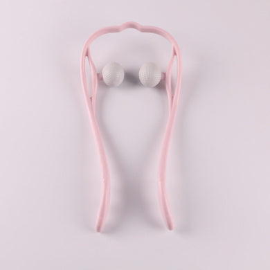 6-Roller Cervical Neck Massager with Natural Jade Scraping Tool