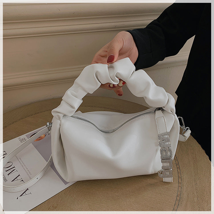 Women's New Shoulder Bag Fairy Student Underarm Bag Women's Pleated Handbag