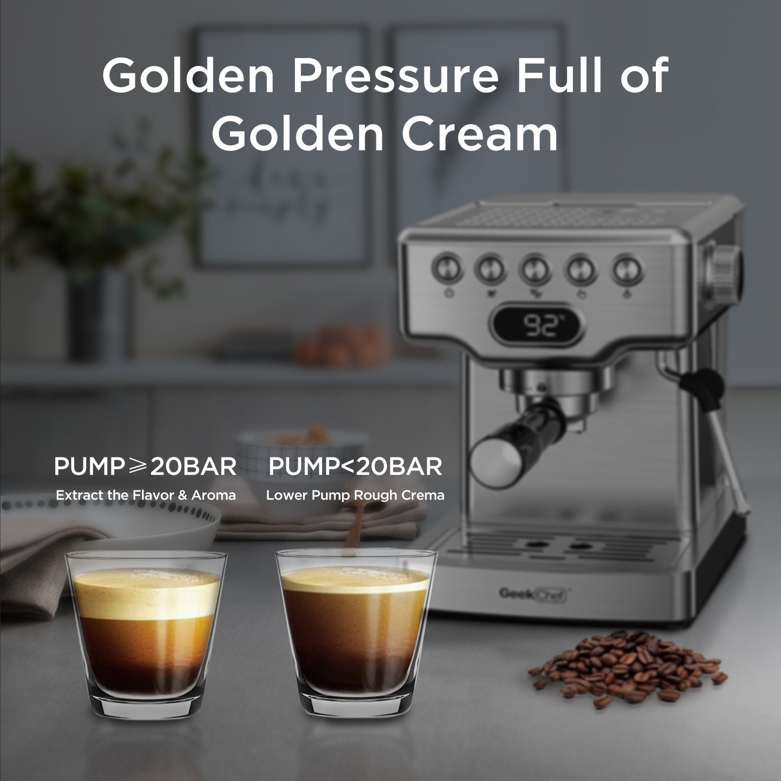 2-in-1 Espresso & Milk Frother Coffee Maker