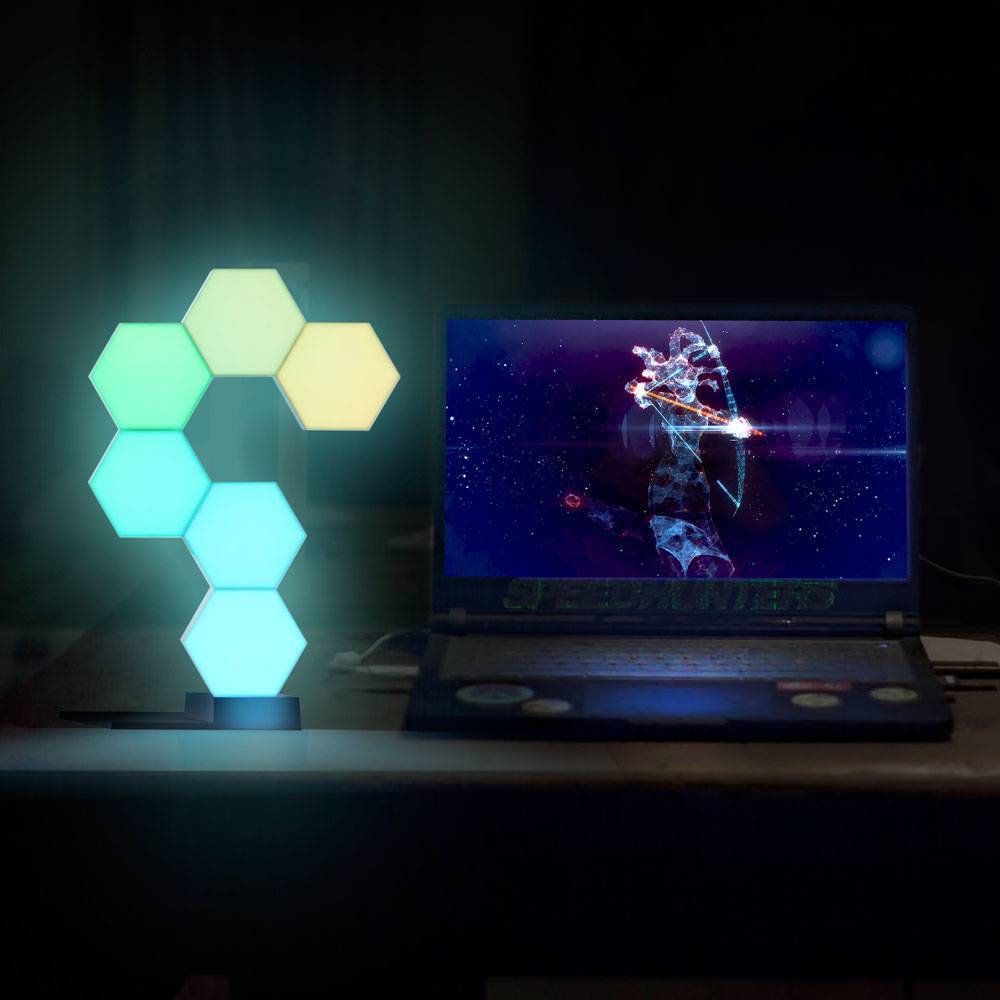 Hexagon LED Smart Light – Colorful Modular Illumination