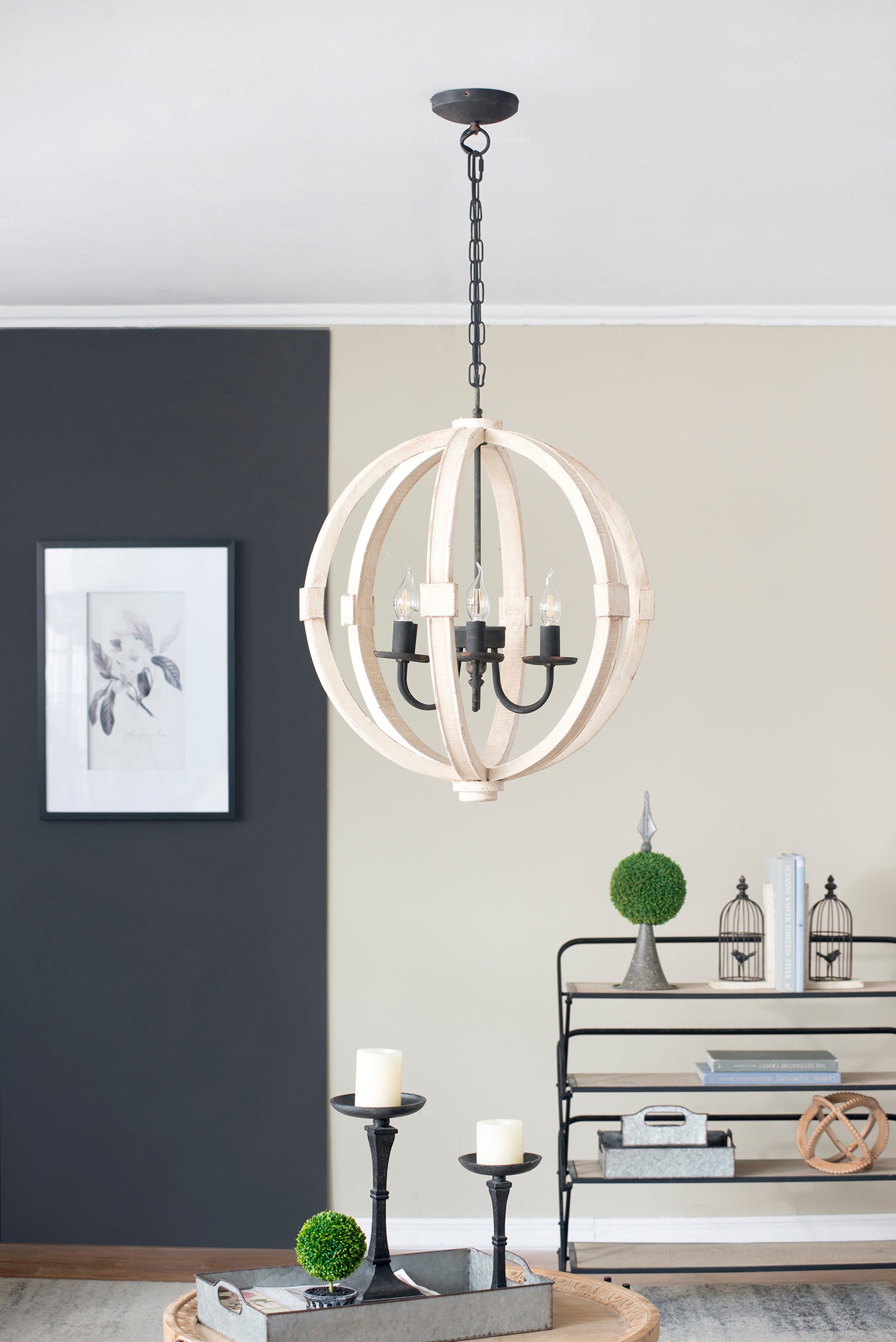 Calder 6-Light Wooden Chandelier