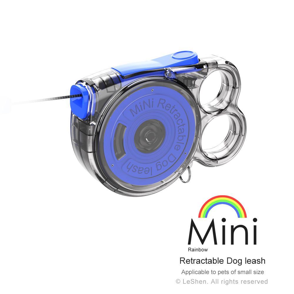 Transparent Rainbow Mini Retractable Leash