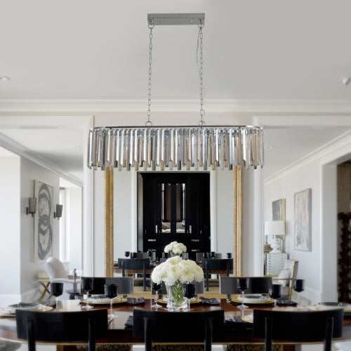 Modern Oval Crystal Chandelier