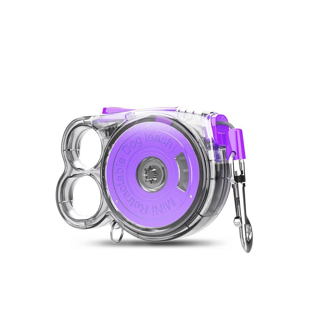 Transparent Rainbow Mini Retractable Leash