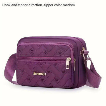 Oxford Cloth Multi-Layer Crossbody Bag