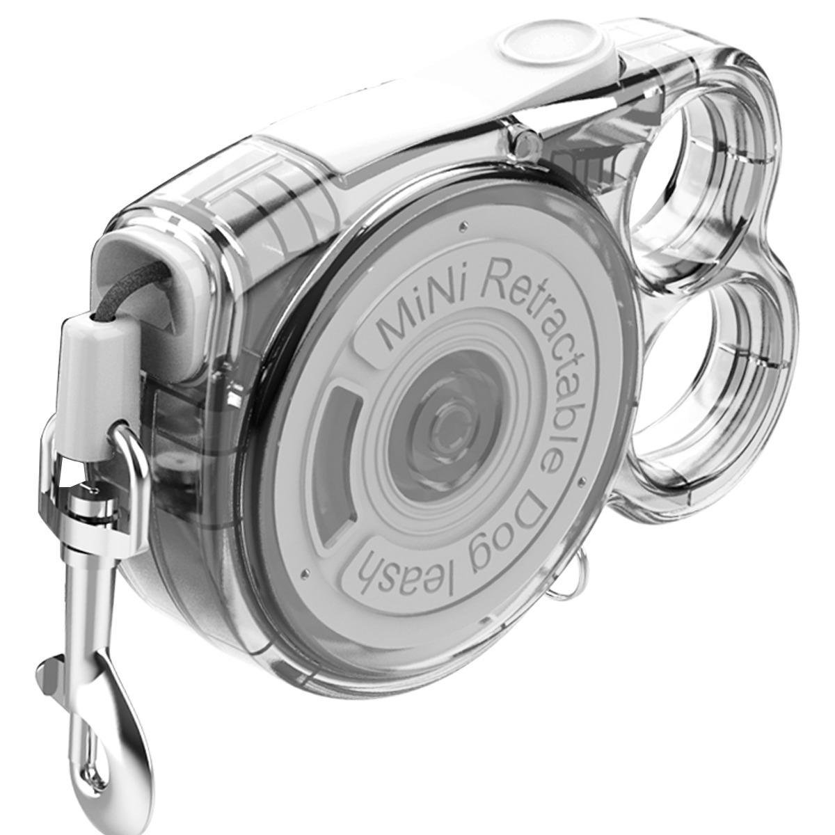 Transparent Rainbow Mini Retractable Leash