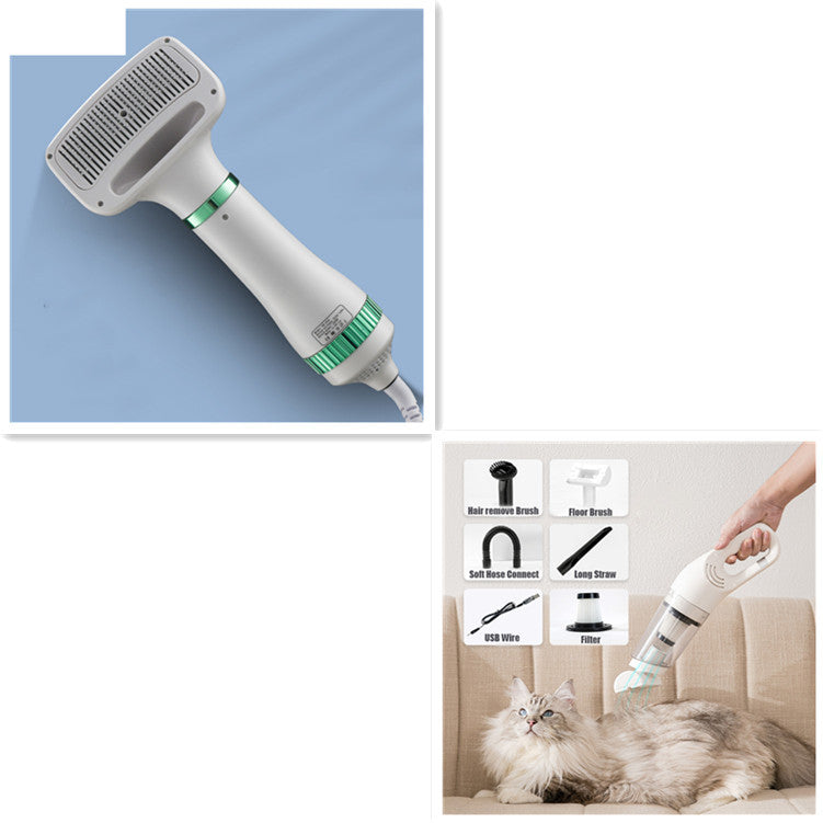 Compact Pet Hair Dryer with Adjustable Airflow and Temperature